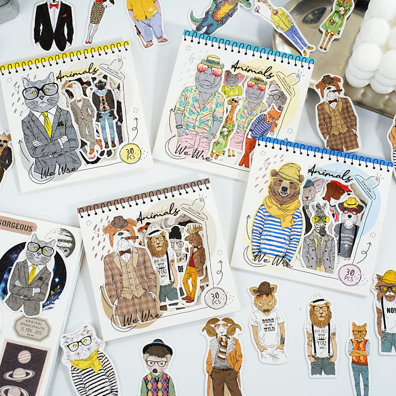 Anthropomorphic Animal Stickers
