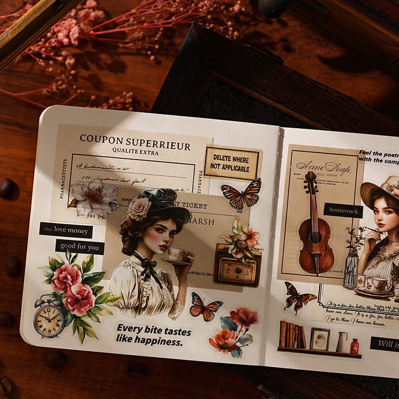Vintage Character Sticker Book