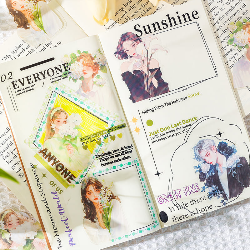Flower And Character Sticker Pack