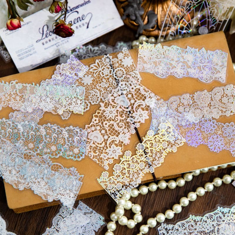 Lace Gold Foil Stickers
