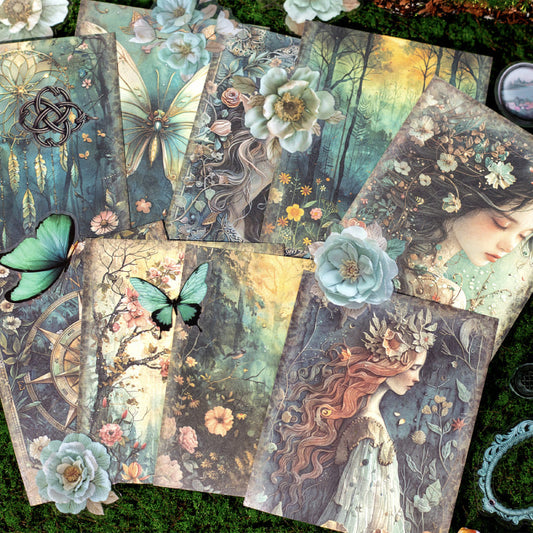 Vintage Floral Character Material Pack