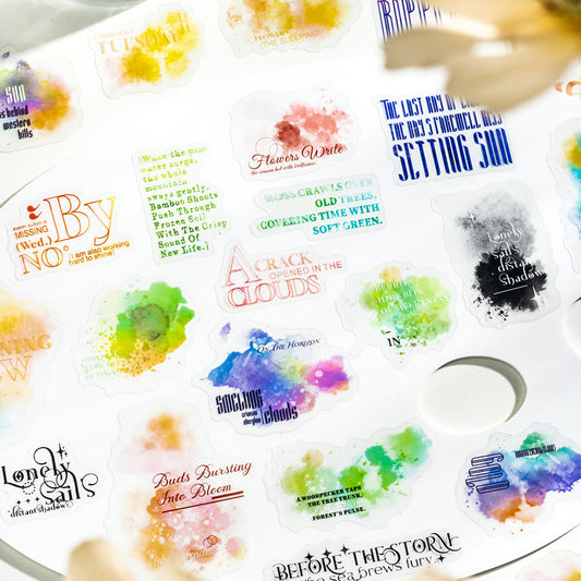 Watercolor Marble PET Stickers