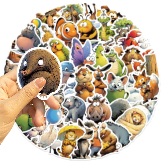 50PCS Cartoon Animal Sticker Pack