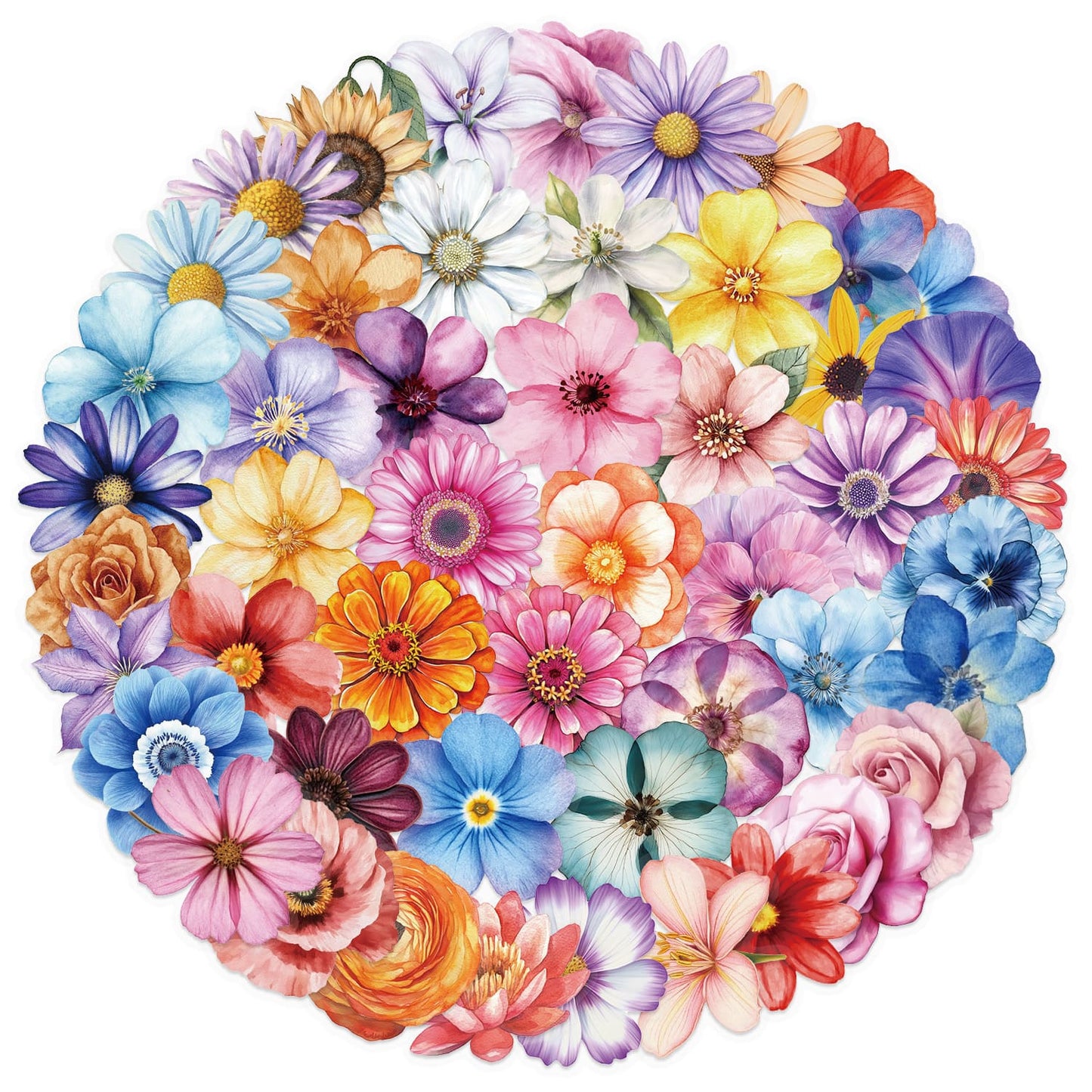 50PCS Florals Series Stickers