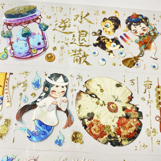 6.3cm*100cm Cute Zombie One Cycle PET Tape