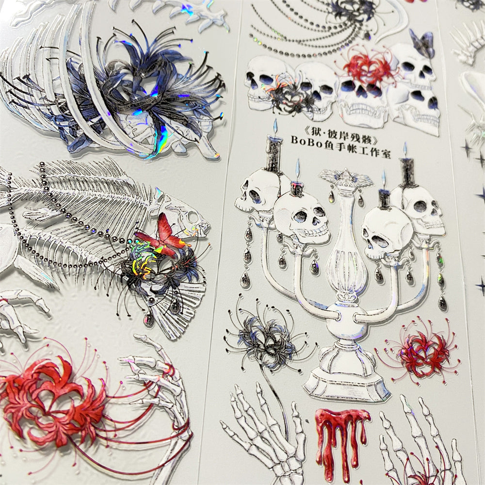 6cm*100cm Skull One Cycle PET Tape