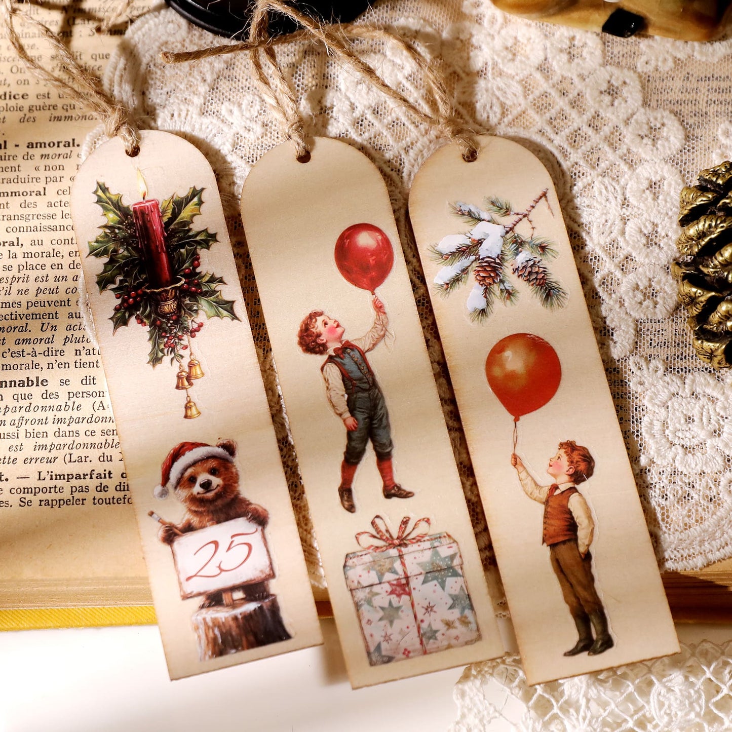 3PCS Christmas Transfer Stickers