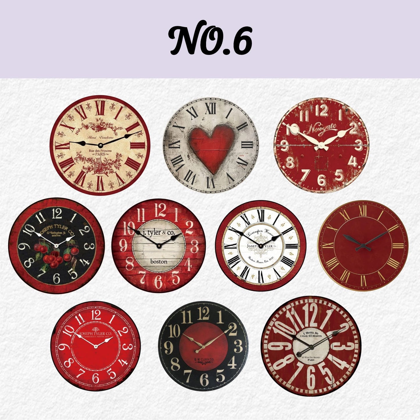 Vintage Clock Theme Stickers