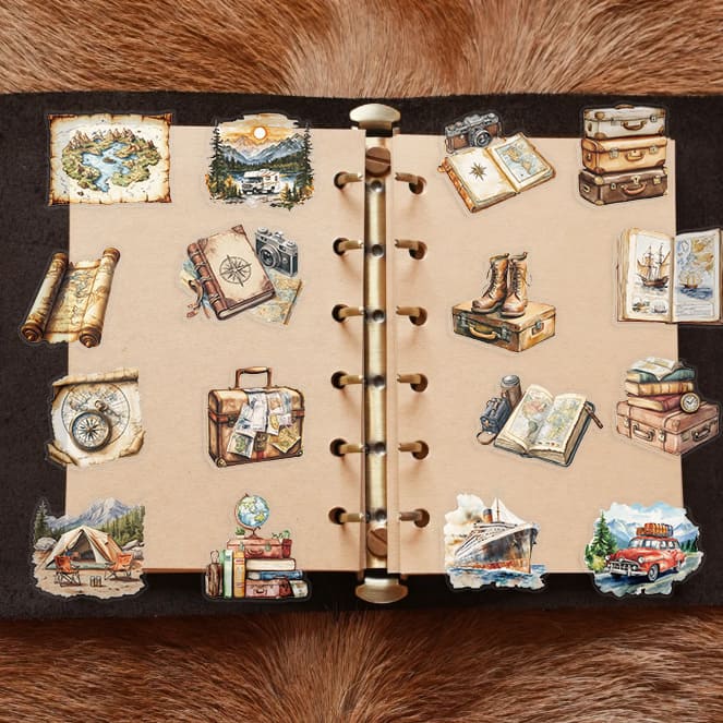 50PCS Vintage Travel Sticker Pack