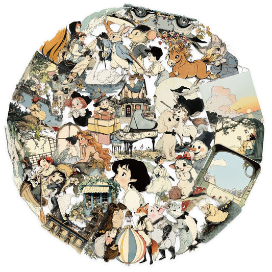50PCS Childlike Comic Sticker Pack