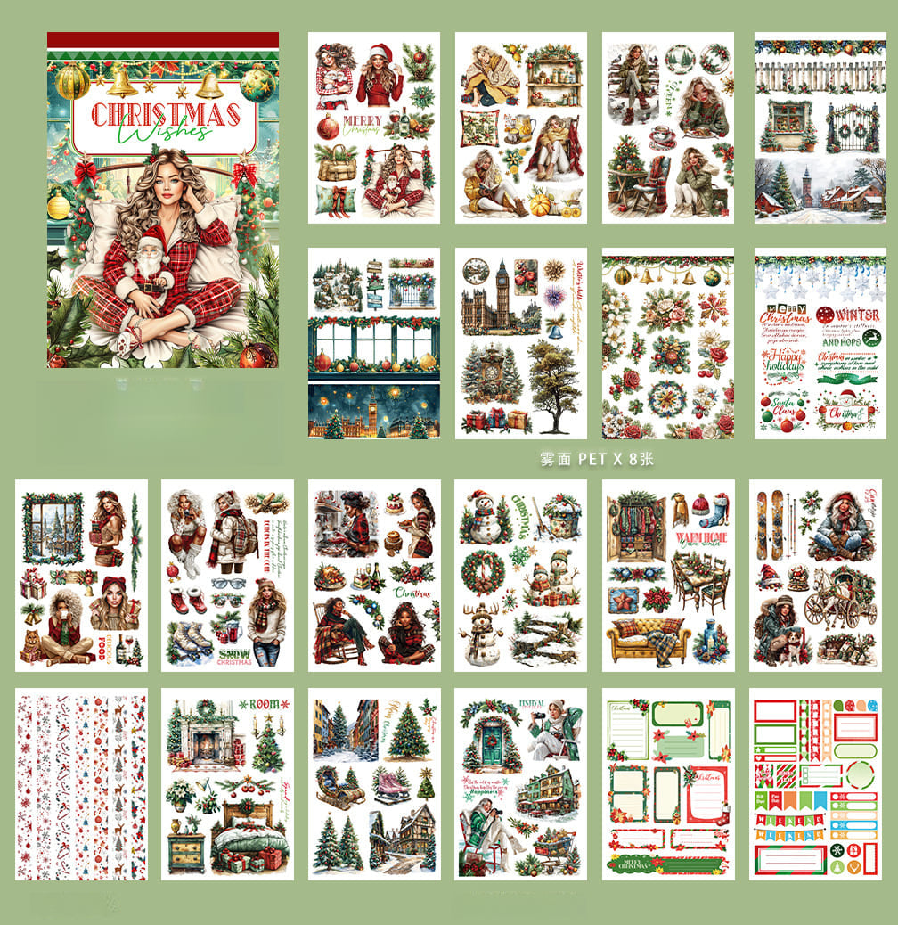 Christmas-Themed Sticker Book