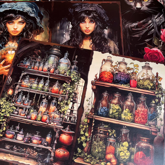 Magical Witch Scrapbook Paper