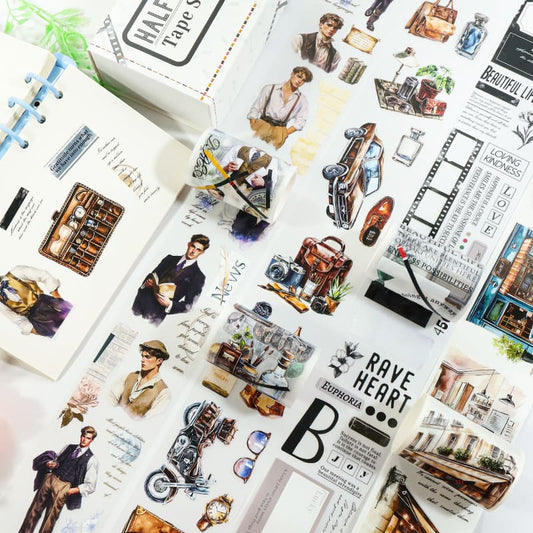 4PCS Business Series PET/Washi Tape