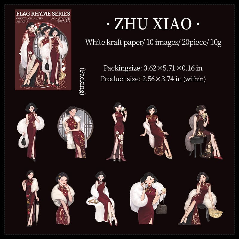Cheongsam Character Sticker Pack