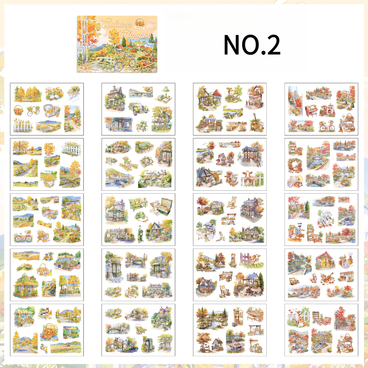 Four Seasons Landscape Large Stickers Book