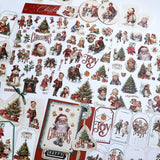 3PCS Vintage Christmas Transfer Stickers