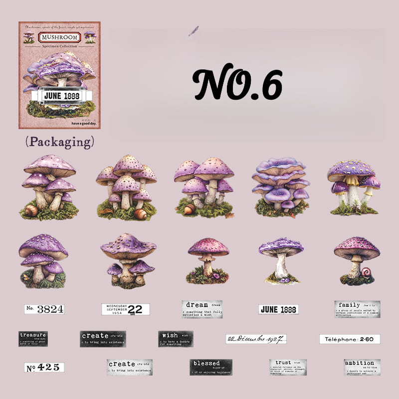 Mushroom Theme Sticker Pack