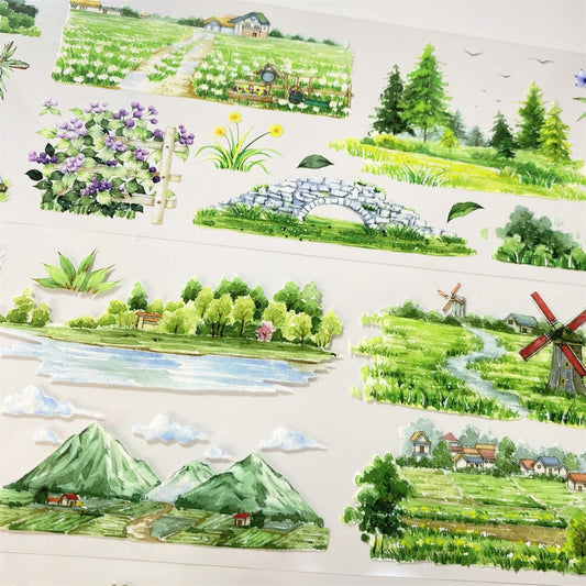 7cm*100cm Countryside One Cycle PET Tape