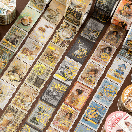 ostage Stamp Die-Cut Planner Washi Tape