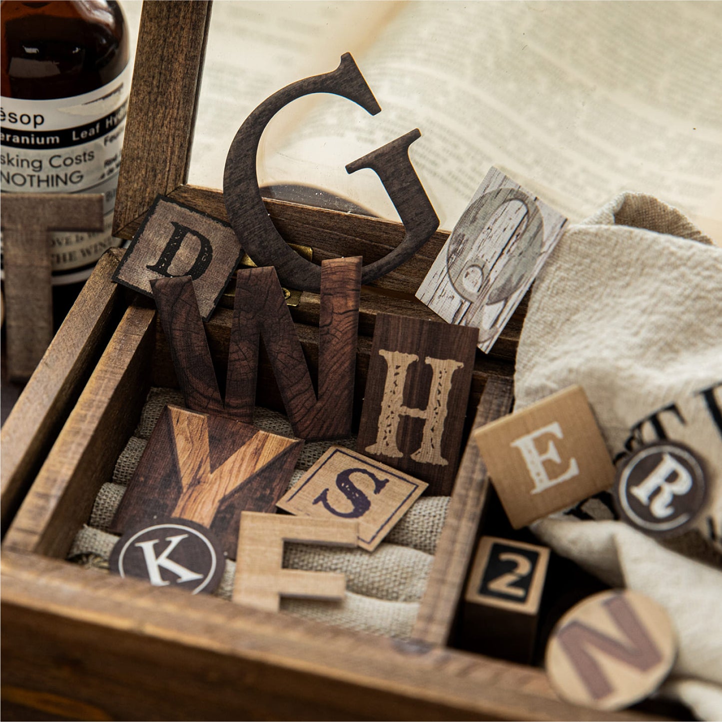 Vintage Alphabet Sticker Pack