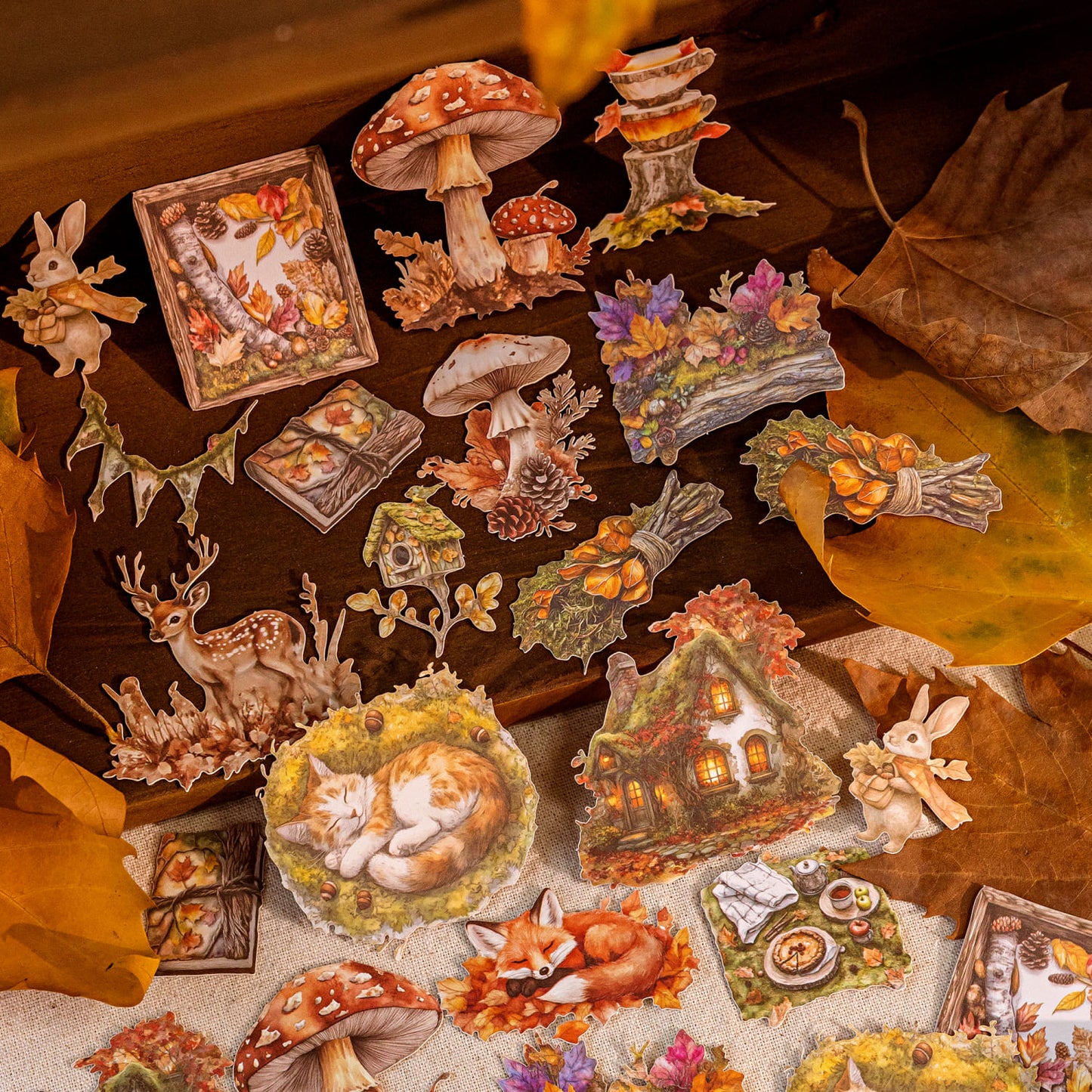 Autumn Theme Hard Card Stickers