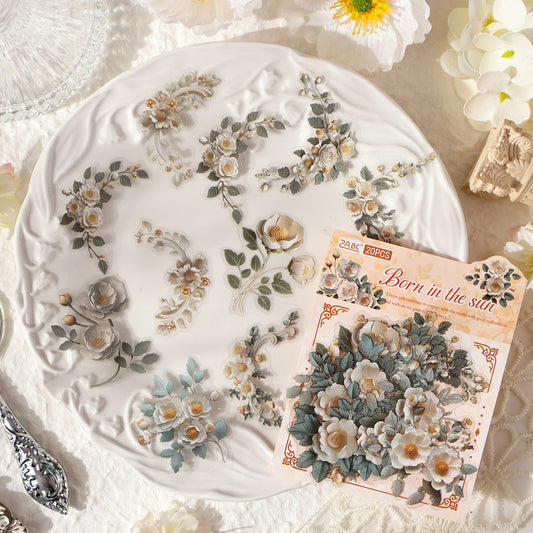 Vintage Floral PET Stickers