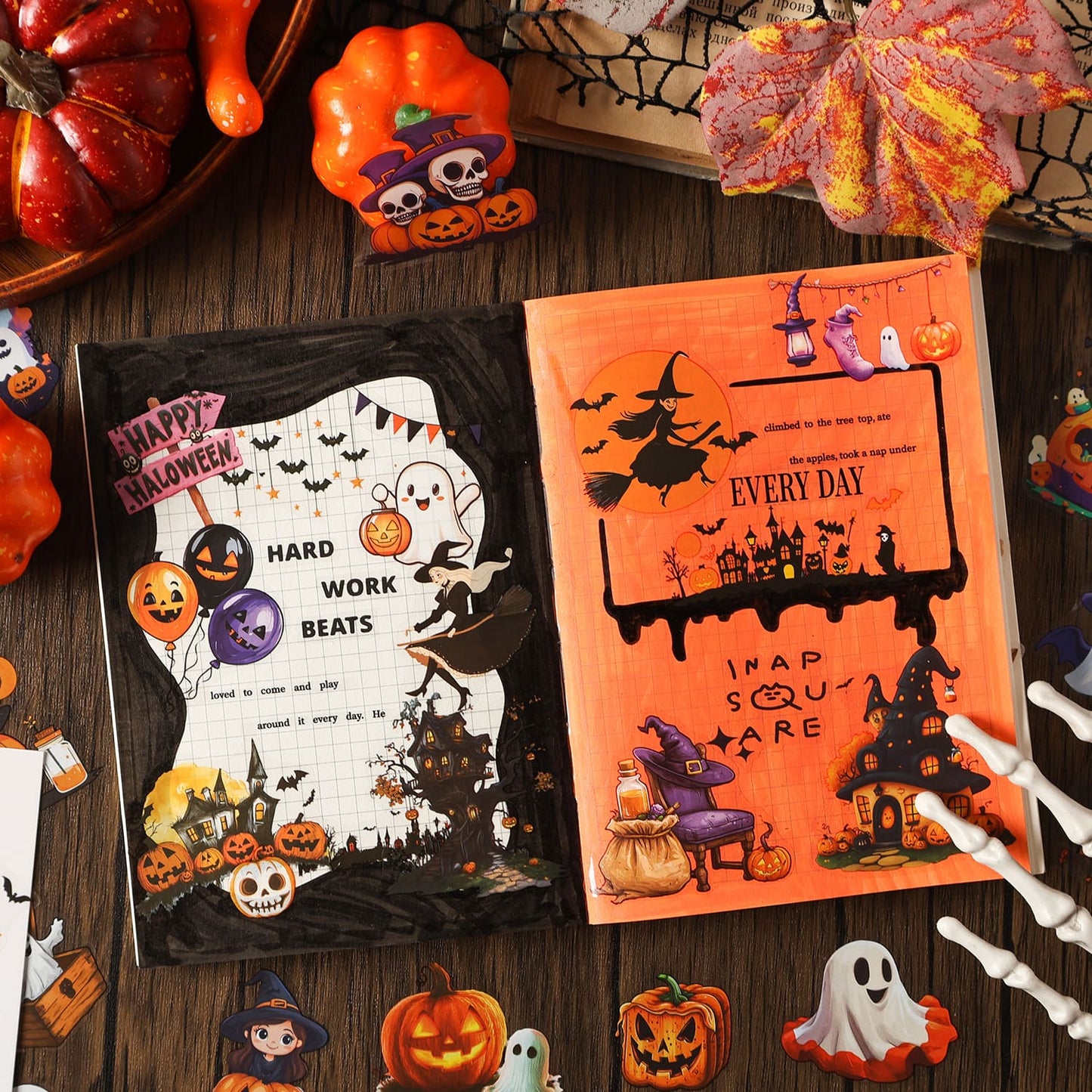 Die-cut Halloween Sticker Book
