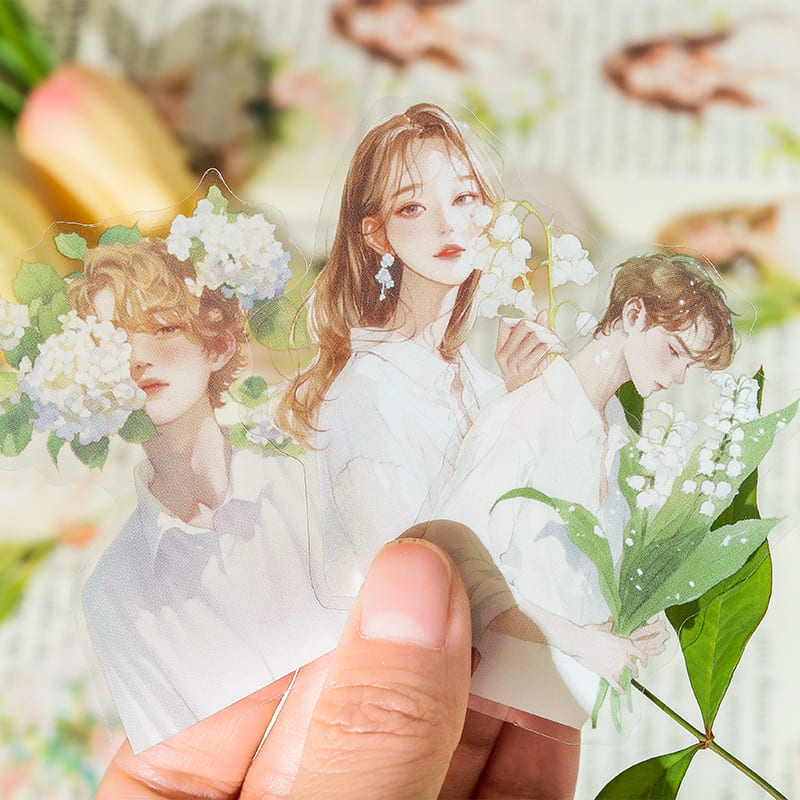 Flower And Character Sticker Pack