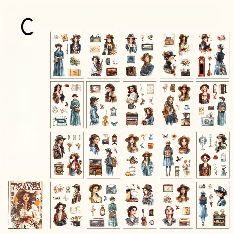 Vintage Character Sticker Book