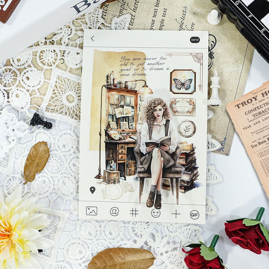 4PCS College PET/Washi Tape