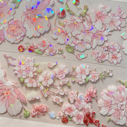 5cm*100cm Cherry Blossom One Cycle PET Tape