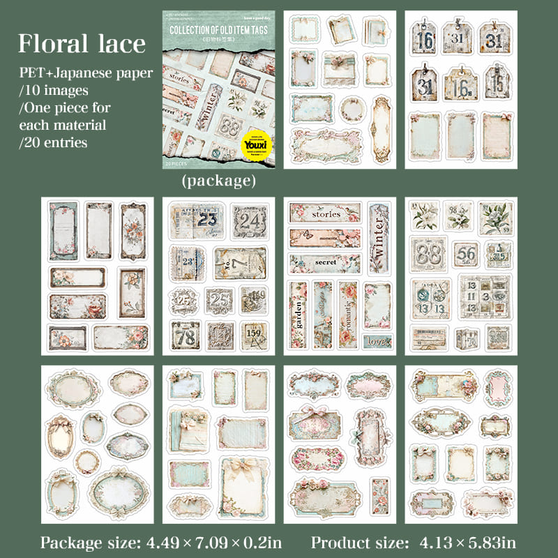 Vintage Label Sticker Book