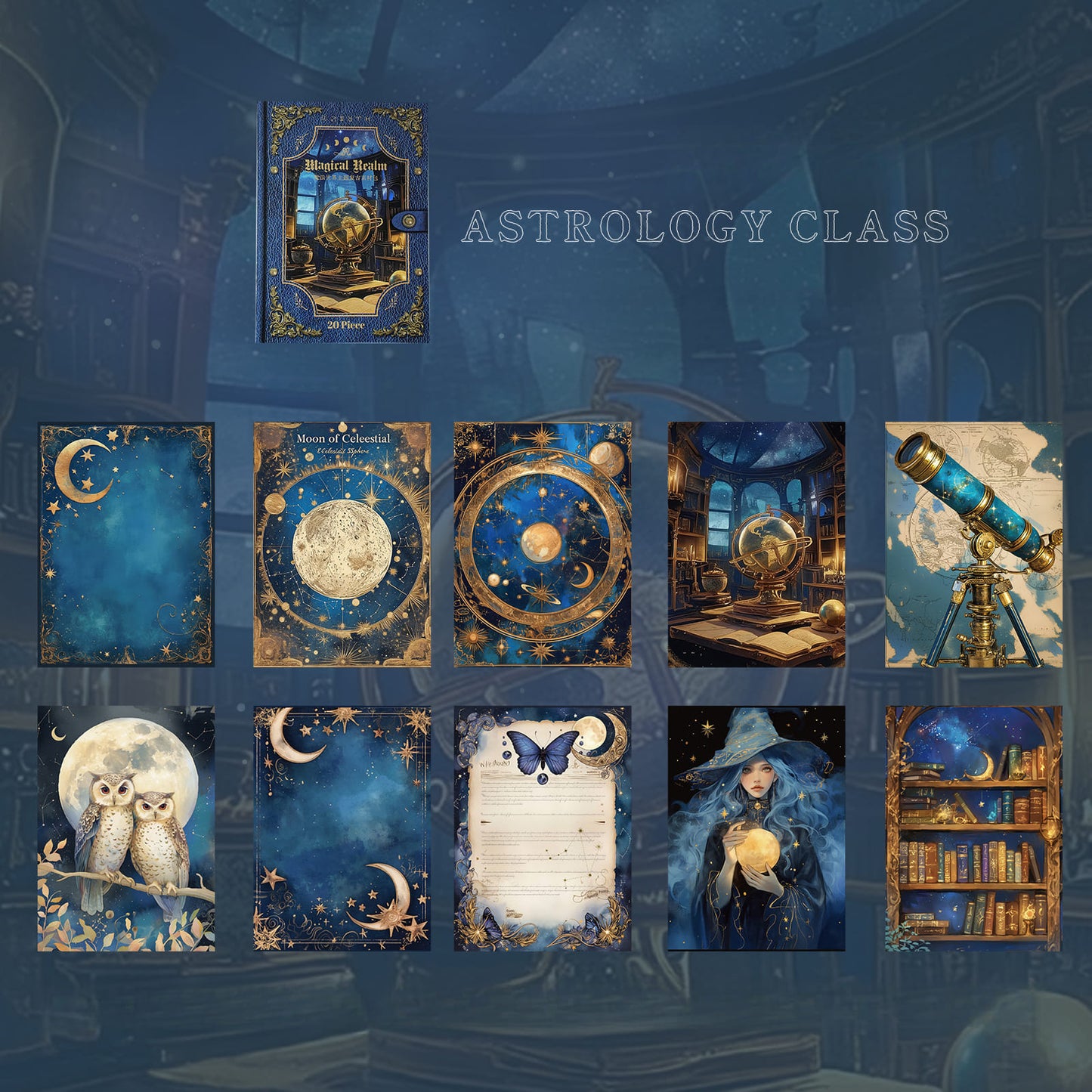 20PCS Magical Series Scrapbook Paper
