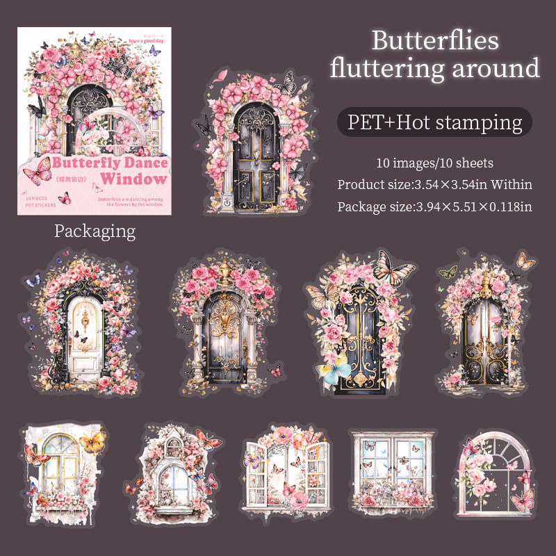 Butterfly Window Theme Sticker