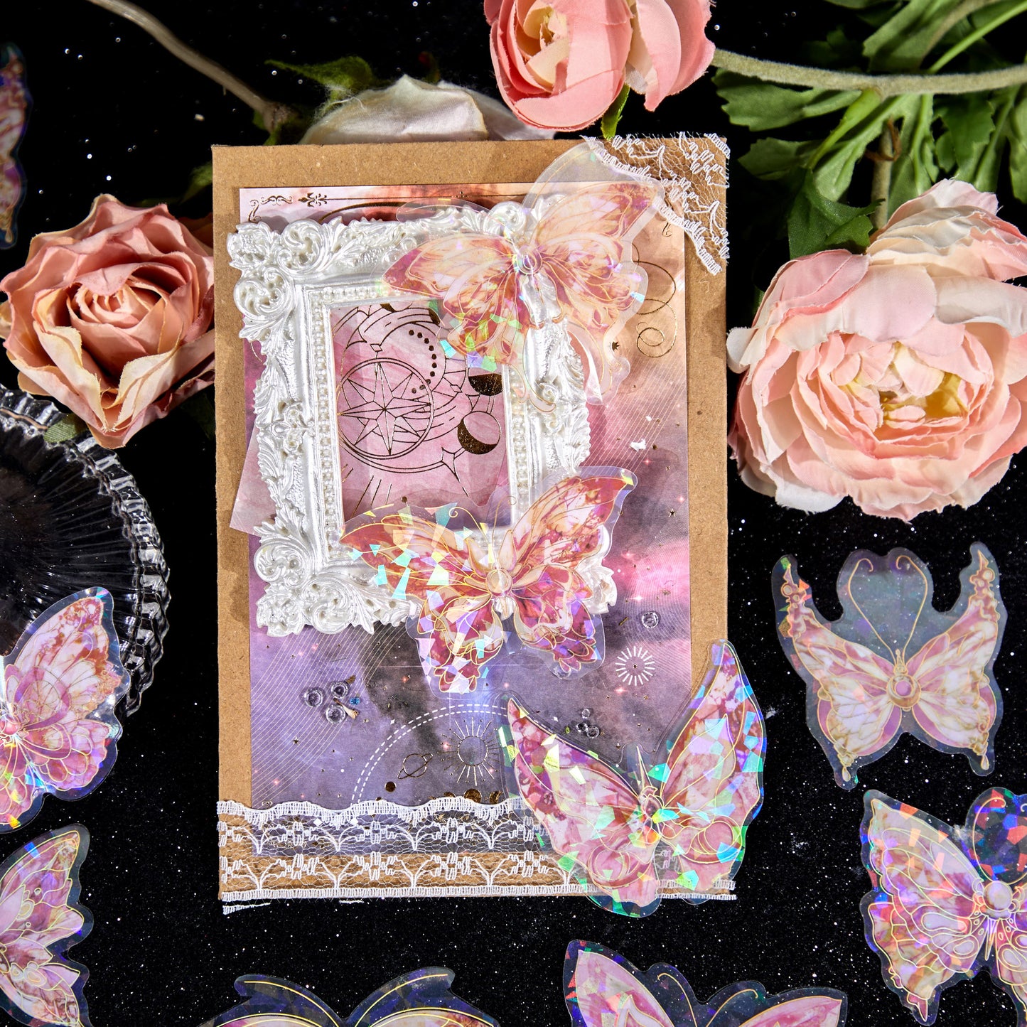 Quartz Butterfly Themed Sticker