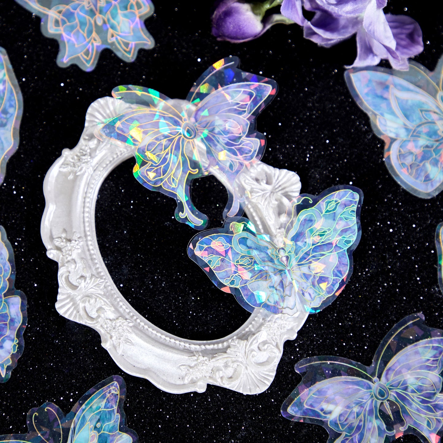 Quartz Butterfly Themed Sticker