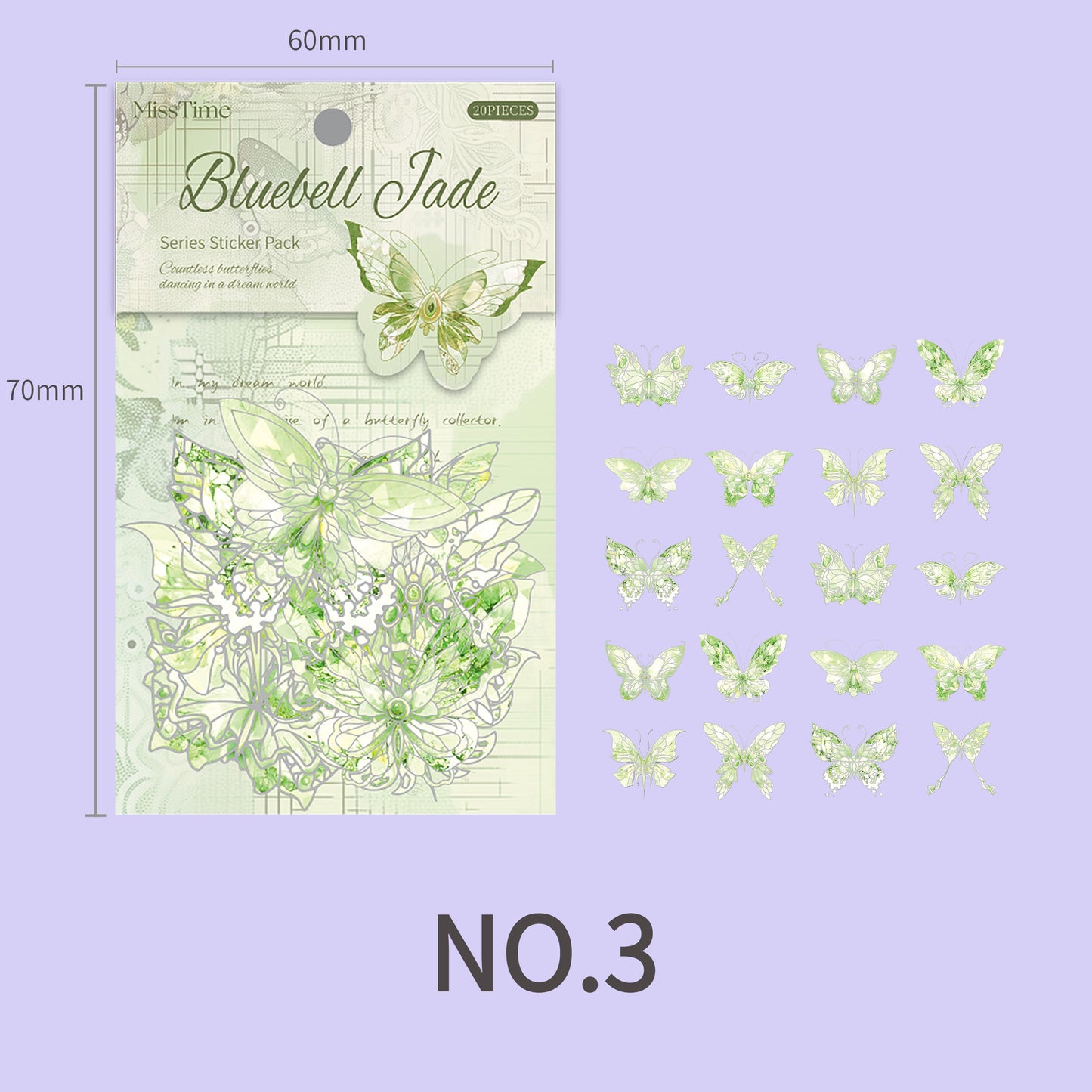 Quartz Butterfly Themed Sticker