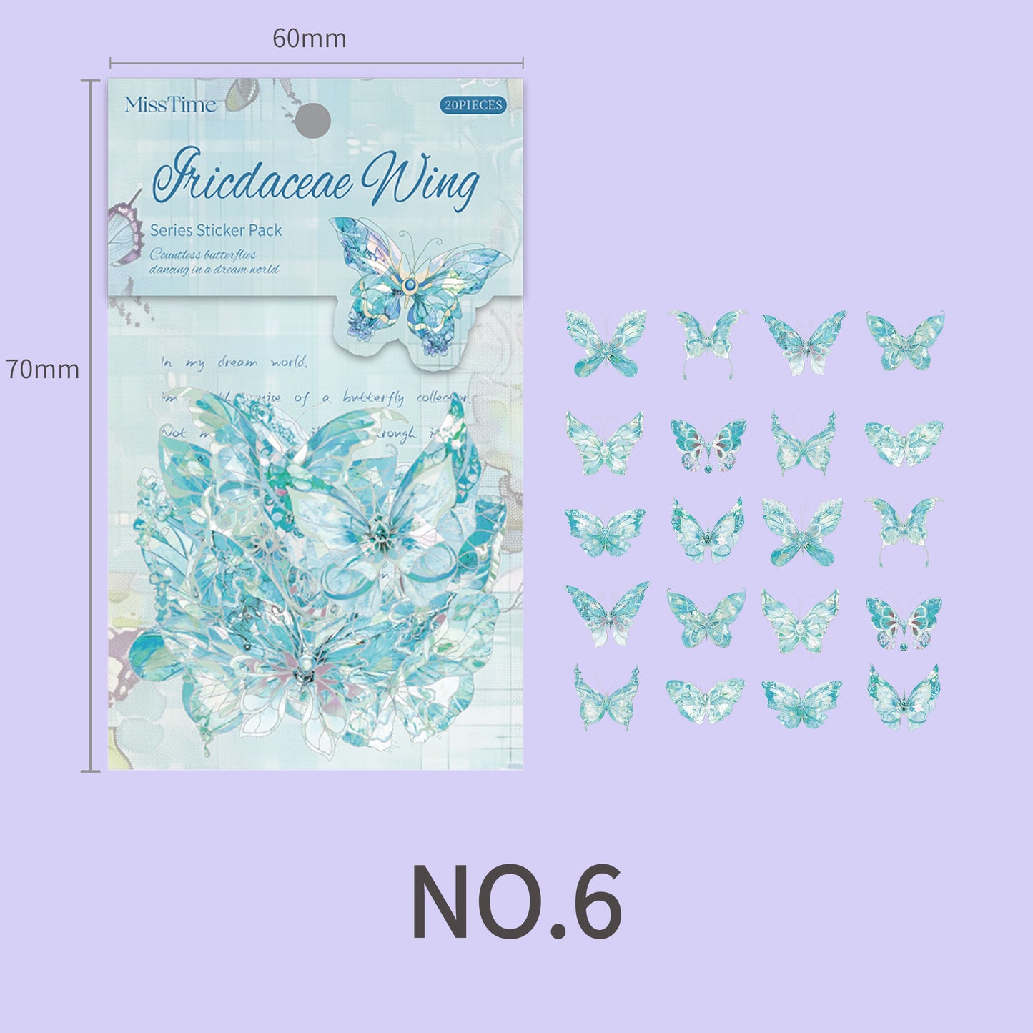 Quartz Butterfly Themed Sticker