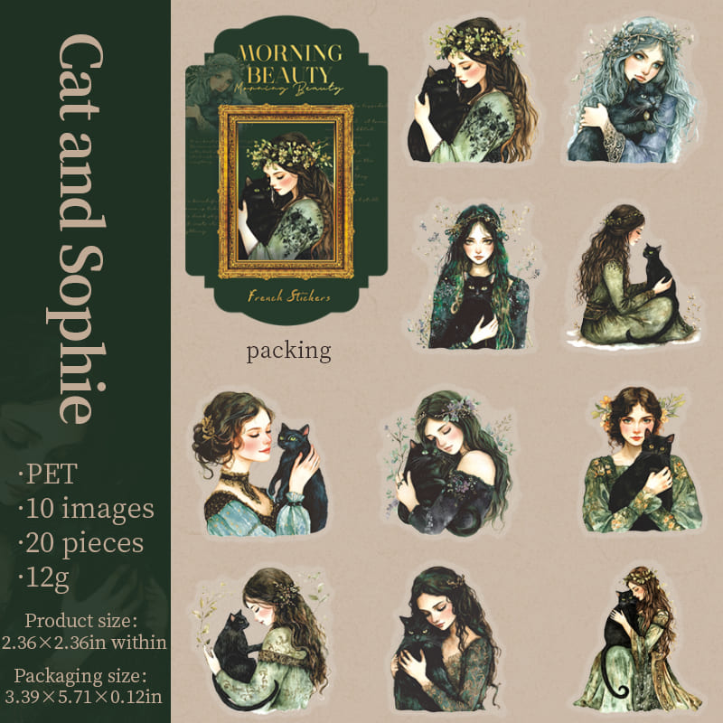 20 PCS Elegant Figures Series Stickers