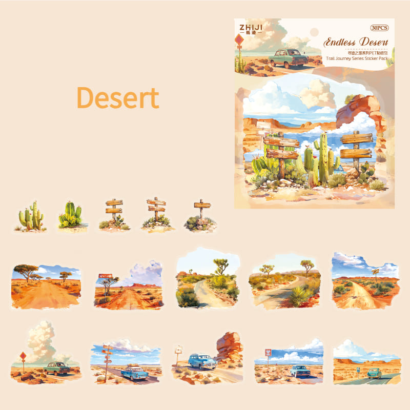 15PCS Scenery Series Sticker Pack