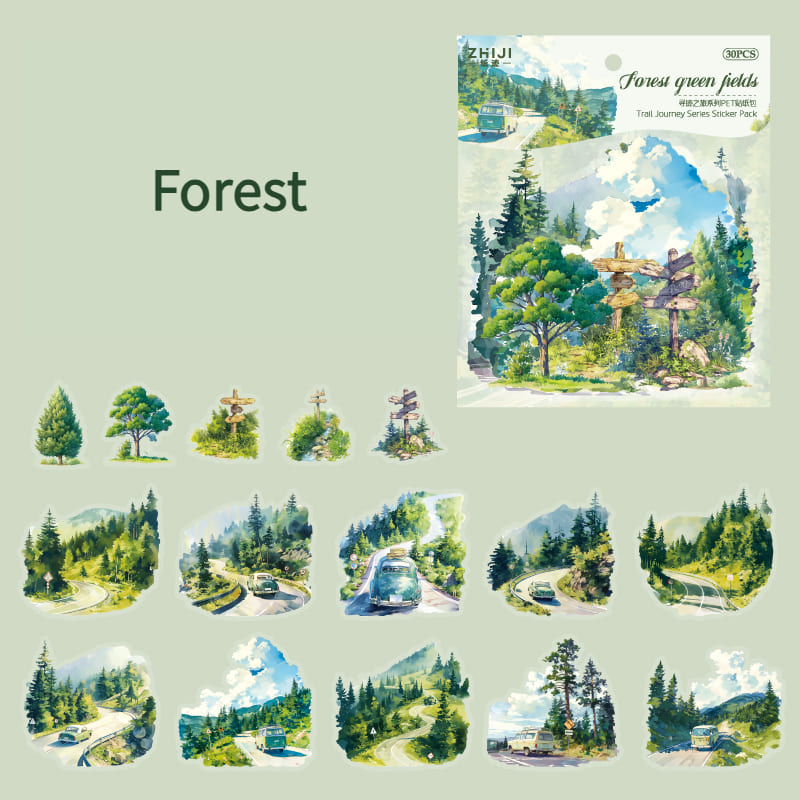 15PCS Scenery Series Sticker Pack