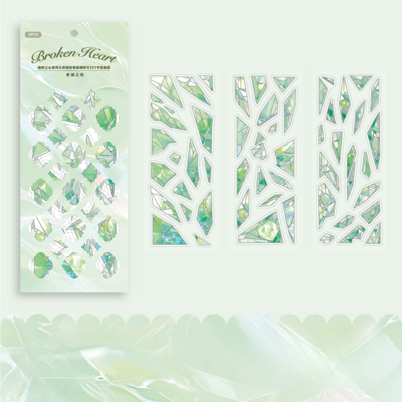 Glass Fragments PET Stickers