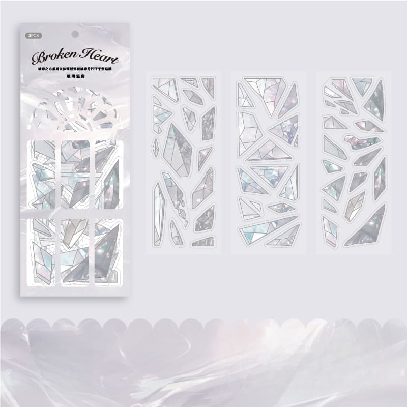 Glass Fragments PET Stickers