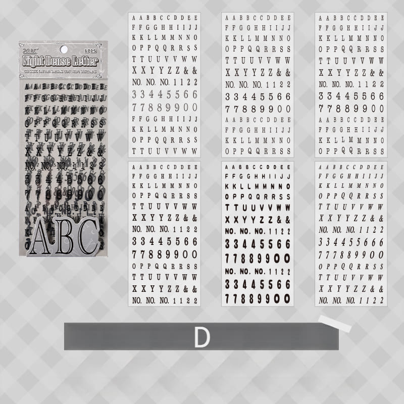 Classic letters Series Sticker
