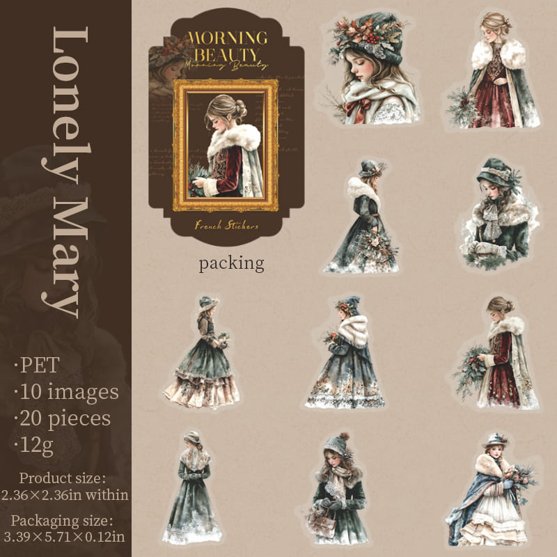 20 PCS Elegant Figures Series Stickers