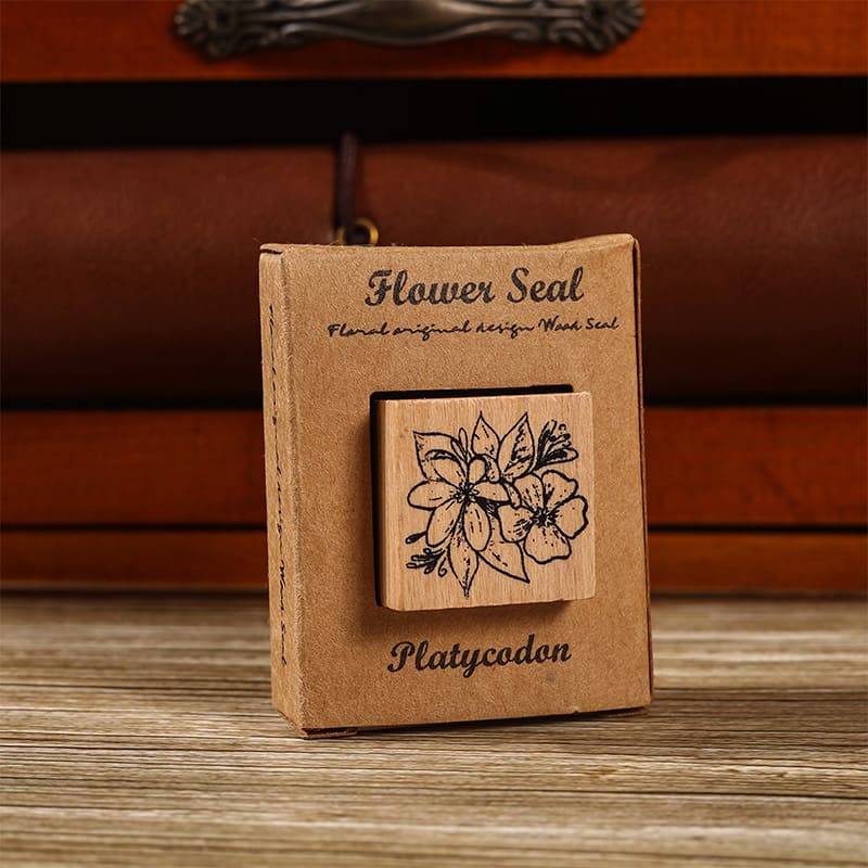 Flower Series Wooden Stamp