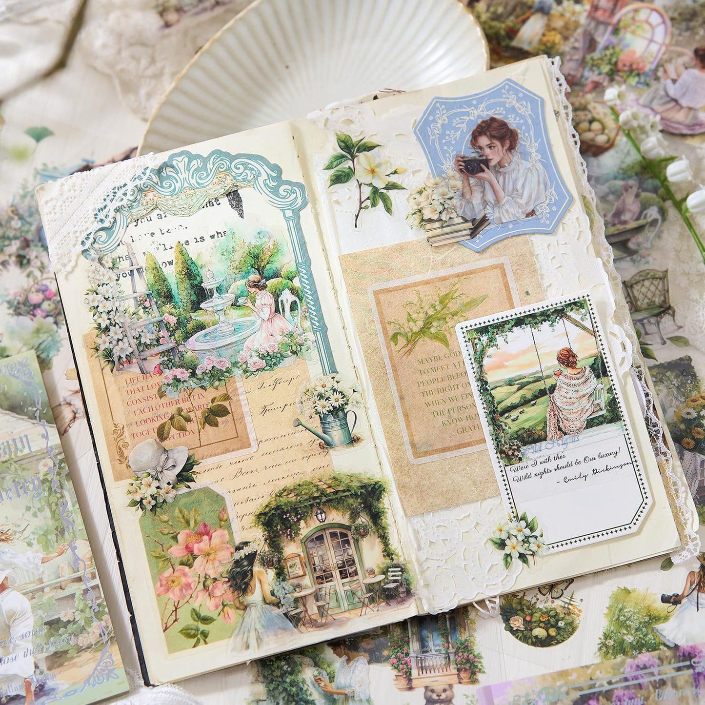 Vintage Girl Character Stickers