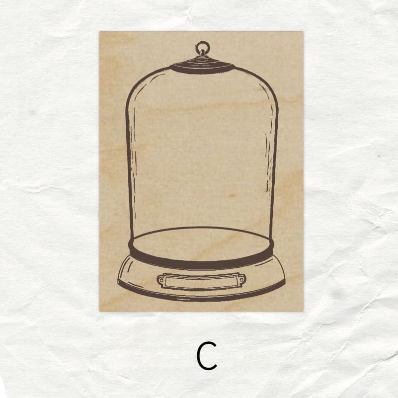 World In A Bottle Wooden Stamp