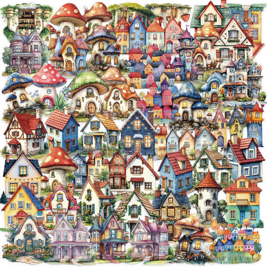 50PCS Fairy Tale House Stickers