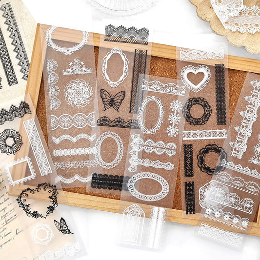 Lace Border Series Stickers